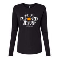 Are You FallOWeen Jesus Halloween Christian Pumpkin Lover Womens Cotton Relaxed Long Sleeve T-Shirt