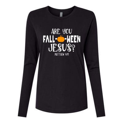 Are You FallOWeen Jesus Halloween Christian Pumpkin Lover Womens Cotton Relaxed Long Sleeve T-Shirt