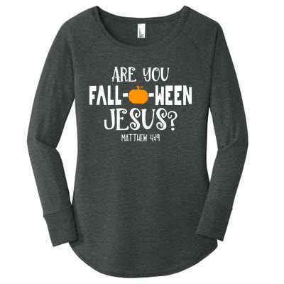 Are You FallOWeen Jesus Halloween Christian Pumpkin Lover Women's Perfect Tri Tunic Long Sleeve Shirt