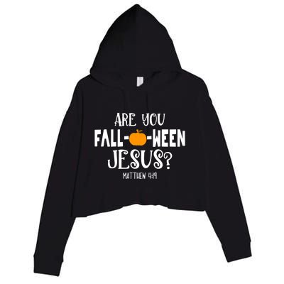 Are You FallOWeen Jesus Halloween Christian Pumpkin Lover Crop Fleece Hoodie