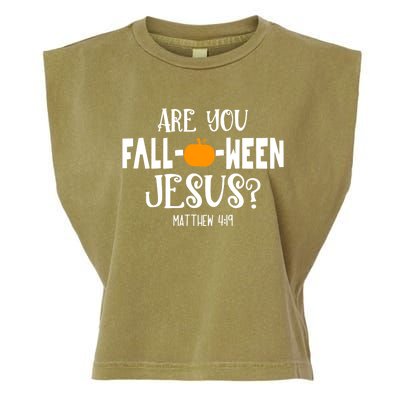 Are You FallOWeen Jesus Halloween Christian Pumpkin Lover Garment-Dyed Women's Muscle Tee