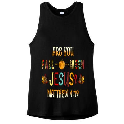 Are You Fall O Ween Jesus Following Christian Halloween Ladies PosiCharge Tri-Blend Wicking Tank