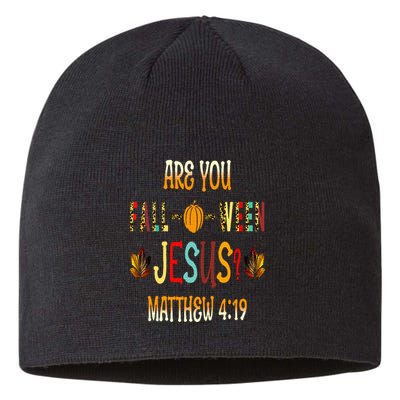 Are You Fall O Ween Jesus Following Christian Halloween Sustainable Beanie