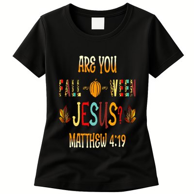 Are You Fall O Ween Jesus Following Christian Halloween Womens T-Shirt