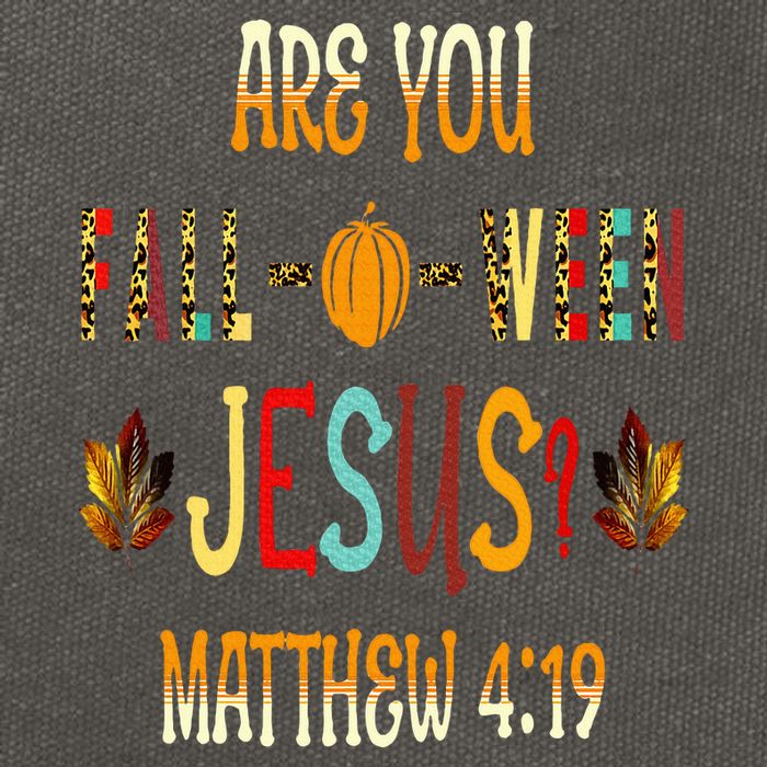 Are You Fall O Ween Jesus Following Christian Halloween Cotton Canvas Backpack