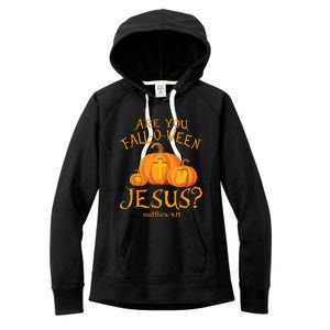 Are You Falloween Jesus Christian Halloween Pumpkin Women's Fleece Hoodie