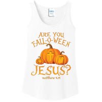 Are You Falloween Jesus Christian Halloween Pumpkin Ladies Essential Tank