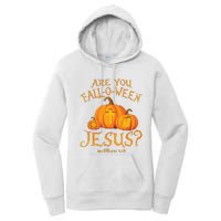 Are You Falloween Jesus Christian Halloween Pumpkin Women's Pullover Hoodie