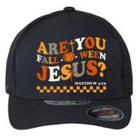 Are You Falloween Jesus Christian Halloween Pumpkin Flexfit Unipanel Trucker Cap