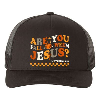 Are You Falloween Jesus Christian Halloween Pumpkin Yupoong Adult 5-Panel Trucker Hat