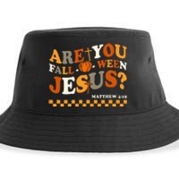 Are You Falloween Jesus Christian Halloween Pumpkin Sustainable Bucket Hat