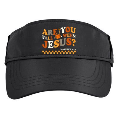 Are You Falloween Jesus Christian Halloween Pumpkin Adult Drive Performance Visor