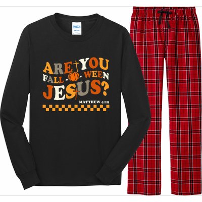 Are You Falloween Jesus Christian Halloween Pumpkin Long Sleeve Pajama Set