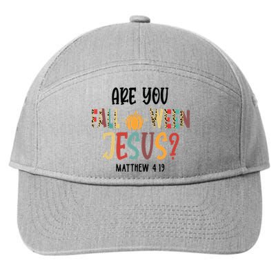 Are You Falloween Jesus Funny Pumpkin Christian Halloween 7-Panel Snapback Hat