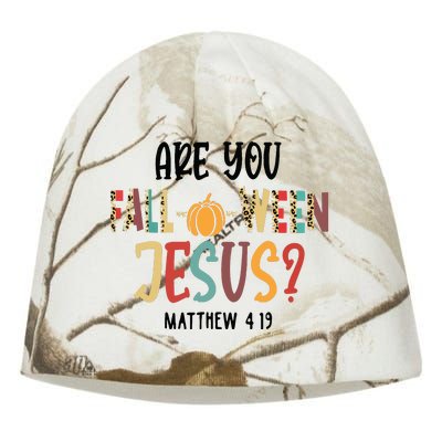 Are You Falloween Jesus Funny Pumpkin Christian Halloween Kati - Camo Knit Beanie