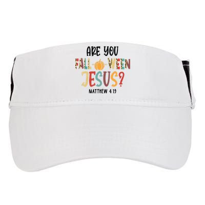 Are You Falloween Jesus Funny Pumpkin Christian Halloween Adult Drive Performance Visor