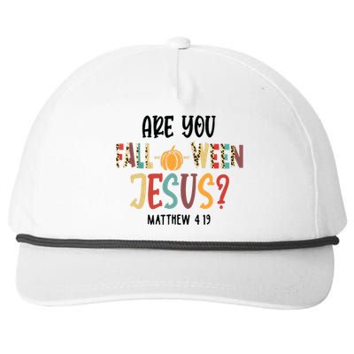 Are You Falloween Jesus Funny Pumpkin Christian Halloween Snapback Five-Panel Rope Hat