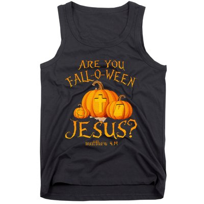 Are You Fall O Ween Jesus Christian Halloween Pumpkin Tank Top