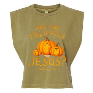 Are You FallOWeen Jesus Christian Halloween Garment-Dyed Women's Muscle Tee