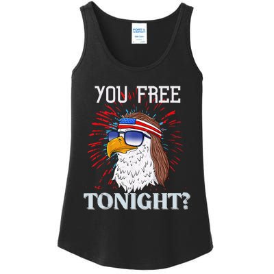 Are You Free Tonight 4th Of July American Bald Eagle Ladies Essential Tank