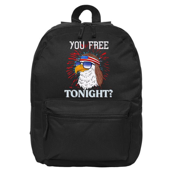 Are You Free Tonight 4th Of July American Bald Eagle 16 in Basic Backpack