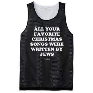 All Your Favorite Christmas Songs Were Written By Jews Mesh Reversible Basketball Jersey Tank