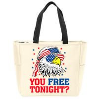 Are You Free Tonight 4th Of July Independence Day Bald Eagle Zip Tote Bag