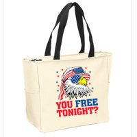 Are You Free Tonight 4th Of July Independence Day Bald Eagle Zip Tote Bag