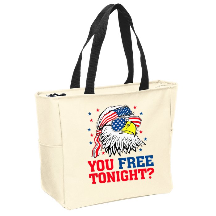 Are You Free Tonight 4th Of July Independence Day Bald Eagle Zip Tote Bag