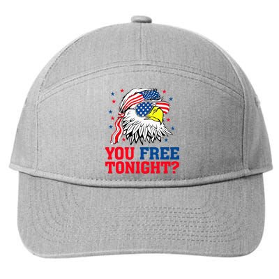 Are You Free Tonight 4th Of July Independence Day Bald Eagle 7-Panel Snapback Hat