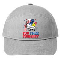Are You Free Tonight 4th Of July Independence Day Bald Eagle 7-Panel Snapback Hat