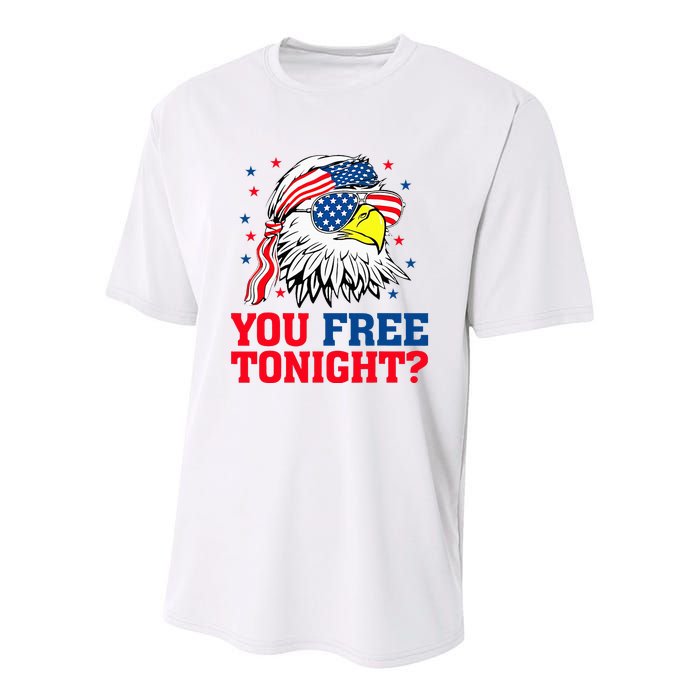 Are You Free Tonight 4th Of July Independence Day Bald Eagle Youth Performance Sprint T-Shirt