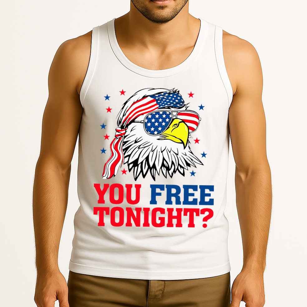 Are You Free Tonight 4th Of July Independence Day Bald Eagle Tank Top