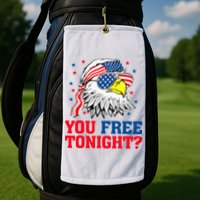Are You Free Tonight 4th Of July Independence Day Bald Eagle Golf Towel