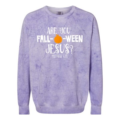 Are You Falloween Jesus Halloween Colorblast Crewneck Sweatshirt