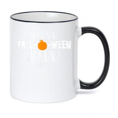 Are You Falloween Jesus Halloween 11oz Black Color Changing Mug