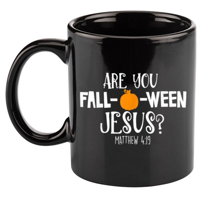 Are You Falloween Jesus Halloween 11oz C Handle Ceramic Mug
