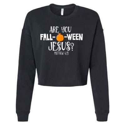 Are You Falloween Jesus Halloween Cropped Pullover Crew