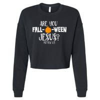 Are You Falloween Jesus Halloween Cropped Pullover Crew