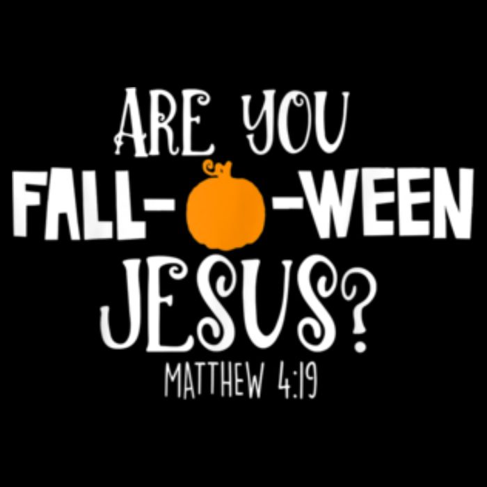 Are You Falloween Jesus Halloween Cropped Pullover Crew