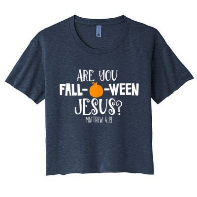 Are You Falloween Jesus Halloween Crop Top