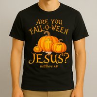 Are You Fall O Ween Jesus Christian Halloween Pumpkin T-Shirt