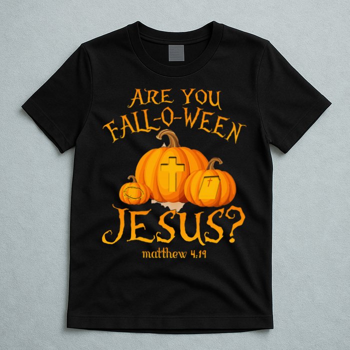Are You Fall O Ween Jesus Christian Halloween Pumpkin T-Shirt