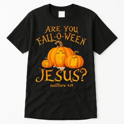 Are You Fall O Ween Jesus Christian Halloween Pumpkin Tall T-Shirt