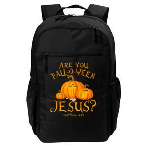 Are You Fall O Ween Jesus Christian Halloween Pumpkin Daily Commute Backpack