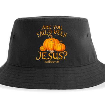 Are You Fall O Ween Jesus Christian Halloween Pumpkin Sustainable Bucket Hat