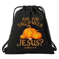 Are You Fall O Ween Jesus Christian Halloween Pumpkin Drawstring Bag
