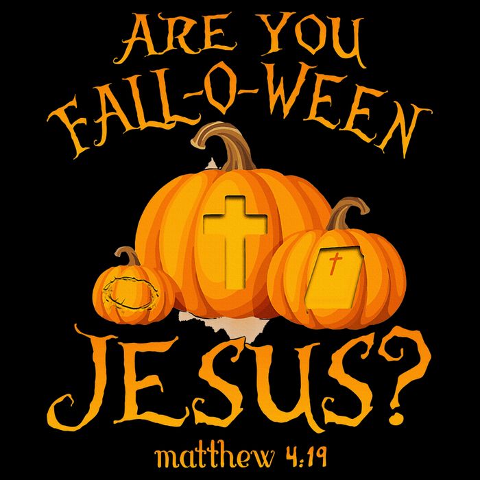Are You Fall O Ween Jesus Christian Halloween Pumpkin Flat Bill Trucker Hat