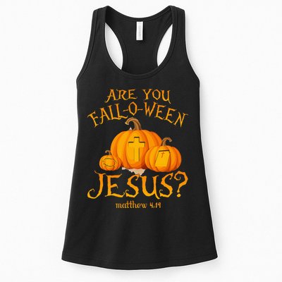 Are You Fall O Ween Jesus Christian Halloween Pumpkin Womens Tank Top