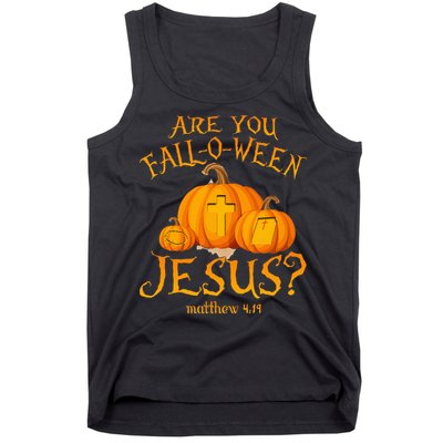 Are You Fall O Ween Jesus Christian Halloween Pumpkin Tank Top